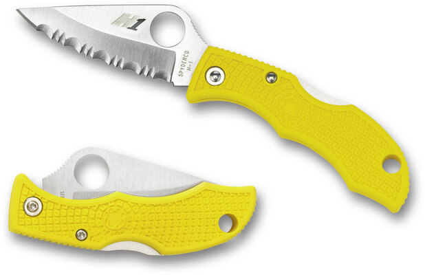 Spyderco Ladybug 3 Salt Lightweight Yellow H1 Lyls3 - KNIFESTOCK