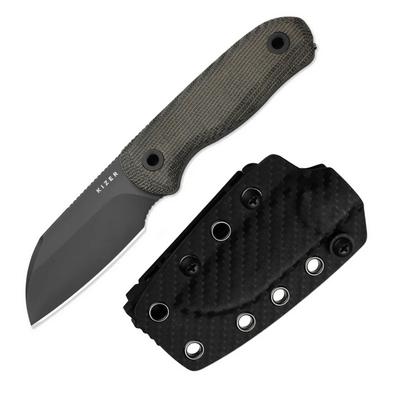Kizer Drop Bear Fix S45VN,Matte DLC Ultra,Norplex UltreX™ Micarta - KNIFESTOCK
