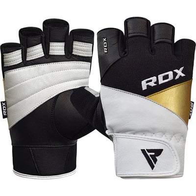 RDX GYM GLOVE LEATHER S11 WHITE/BLACK XXXL - KNIFESTOCK