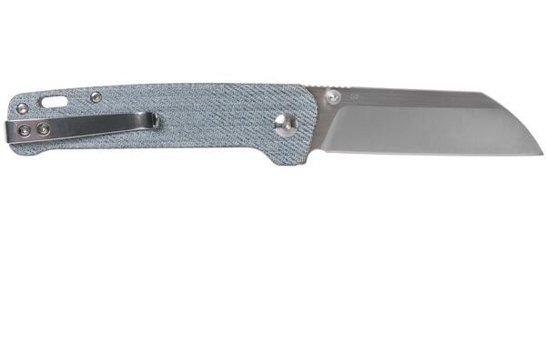 QSP Knife Penguin, Satin D2 Blade, Blue Denim Micarta Handle QS130-B - KNIFESTOCK