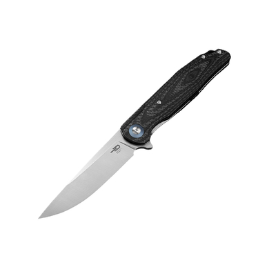 Bestech ASCOT D2, Satin, Interlayer with Carbon Fiber and G10 BG19A - KNIFESTOCK