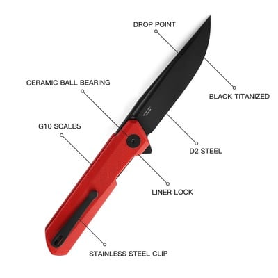 BESTECHMAN DUNDEE D2 RED BMK01L - KNIFESTOCK