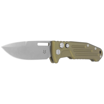 Fox Knives  NEW SMARTY AUTO TACTICAL, N690 STONEWASHED, ALLUMINUM OD GREEN FX-503SP OD - KNIFESTOCK