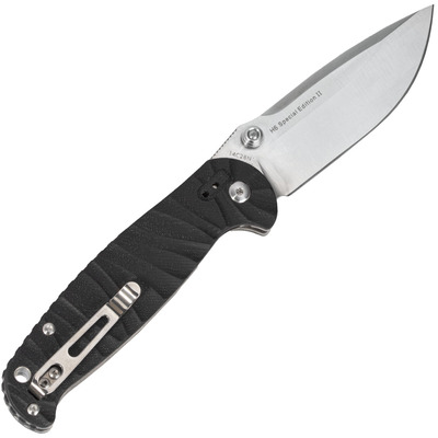 Real Steel H6 canelat negru, satin 7785 - KNIFESTOCK
