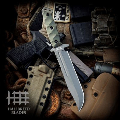 Halfbreed Blades Large Infantry Knife - Fixed Blade LIK-01P Gen-2 ODG - K340 - KNIFESTOCK