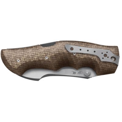 Viper Rhino-1 Stonewash, Brown Burlap Micarta V5903IM - KNIFESTOCK
