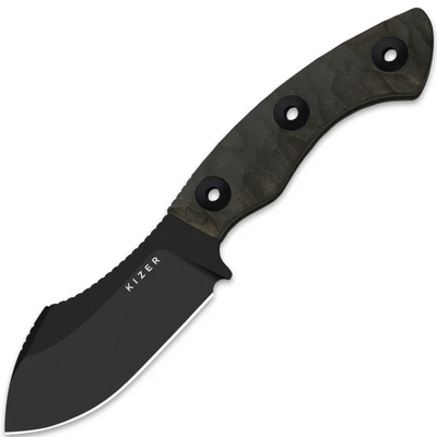 Kizer Rook 10V,Black Coating,Richlite® - KNIFESTOCK