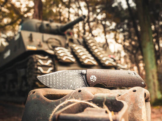 BOKER M4 Sherman-Damascus 110662DAM - KNIFESTOCK