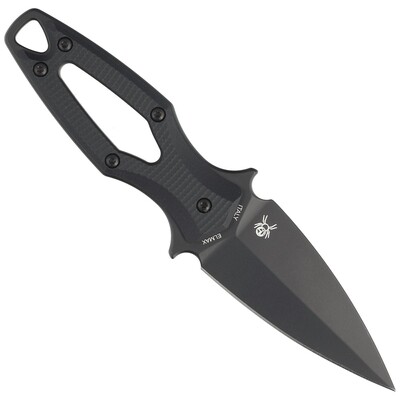 Fox Knives FOX AKA FIXED KNIFE STAINLESS STEEL ELMAX TOP SHIELD BLADE,BLACK G10 HANDLE FX-554 B - KNIFESTOCK