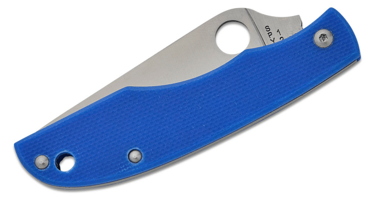 Spyderco GRASSHOPPER BLUE G-10 PLAINEDGE - KNIFESTOCK