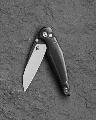 Bestech Snakebird 14C28N, Micarta, Blokada przyciskiem - Czarny BG58B - KNIFESTOCK