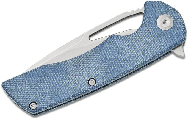 Kansept Kryo Stonewashed 12C28N Blue Micarta T1001M3 - KNIFESTOCK