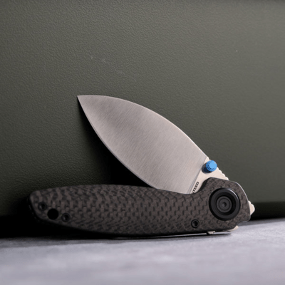Vosteed Shilin Cutter Elmax Satin Black Carbon Fiber A2810 - KNIFESTOCK
