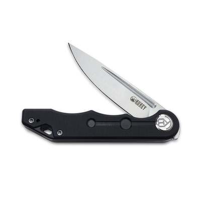 KUBEY Mizo Liner Lock Front Flipper Zavírací Nůž Černá Rukojeť G10 KU2101A - KNIFESTOCK
