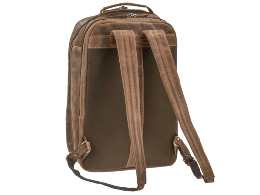 GreenBurry Rucksack Leder 34x48x16cm Overnighter Reiserucksack &quot;Vintage&quot; antikbraun - KNIFESTOCK