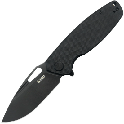 Kubey nôž Tityus Black G10, Blackwash 14C28N - KNIFESTOCK