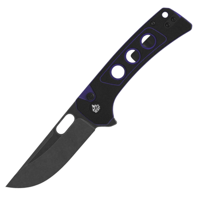 QSP Knife Unicorn 14C28N, black stonewashed Black/Purple G10 QS156-B2 - KNIFESTOCK