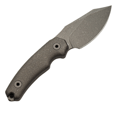Kunwu STIFFY D. KNFS Limited Edition 50pcs VANADIS 4 Stonewashed + Raindrop Titanium Stonewashed - KNIFESTOCK