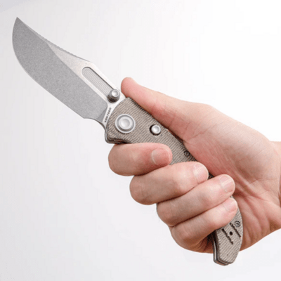 Vosteed Naga S35VN Stonewash Green Norplex UltreX™ Micarta A3902 - KNIFESTOCK