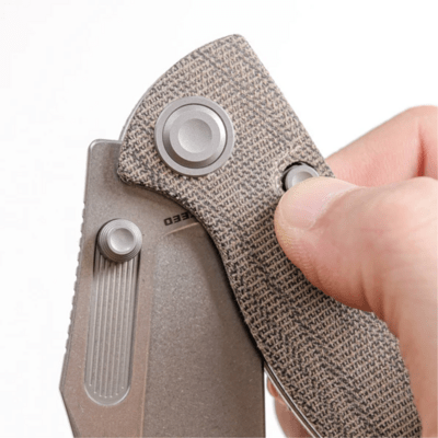 Vosteed Naga S35VN Stonewash Green Norplex UltreX™ Micarta A3902 - KNIFESTOCK