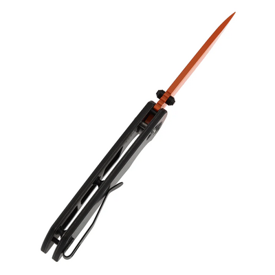 Tenable Kryo Orange Coated 14C28N Twill Carbon Fiber T1001V12 - KNIFESTOCK