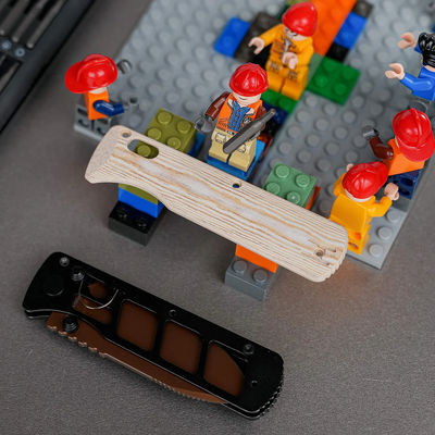 Vosteed Vombat Handle Bamboo Micarta Sahara Drift W0110 - KNIFESTOCK