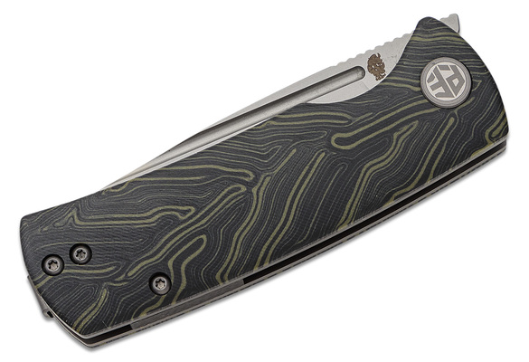 Petrified Fish PFP01X Beluga Sand blasting 14C28N Green Gmascus G10 PFP01XGRDMP - KNIFESTOCK