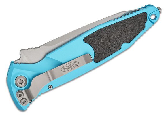 Microtech Socom Elite® Auto T/E Turquoise Stonewash Partial Serrated 161A-11TQ - KNIFESTOCK