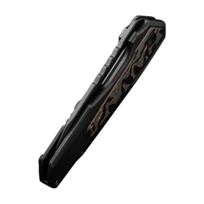 We Knife FalcariaBlack Titanium Handle With Copper Foil Carbon Fiber InlayBlack - KNIFESTOCK