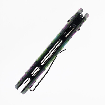 Kansept Korvid V Blackwash D2 Jade G10 with Purple Undead Print TE2030V5 - KNIFESTOCK