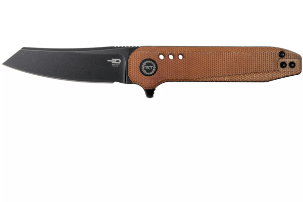 BESTECH Syntax 14C28N, Black Stonewash, Natural Micarta BG40F - KNIFESTOCK