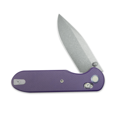 GEO Knife Ethereal Cutter SW M390 Blade Purple G10 - KNIFESTOCK