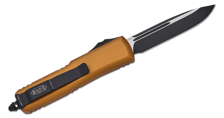 Microtech UTX-85 S/E BLACK STANDARD TAN 231-1TA - KNIFESTOCK