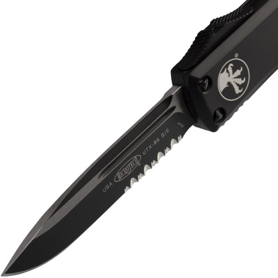 MICROTECH UTX-85 S/E Zwart Tactisch Gedeeltelijk Kartel 231-2T - KNIFESTOCK