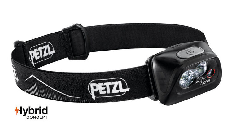 E099GA00 Petzl ACTIK CORE LAMPADA FRONTALE NERA - KNIFESTOCK