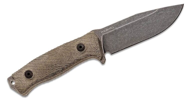Lionsteel Fixed knife knife SLEIPNER PVD+SW blade GREEN CANVAS handle, Cordura M5B CVG - KNIFESTOCK