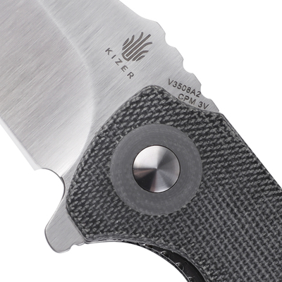 Kizer Mini Critical Micarta Noire - V3508A2 - KNIFESTOCK