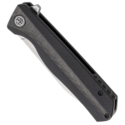 Petrified Fish PF818 Forward Satin D2 Carbon Fiber With Black G10 PF818CDS - KNIFESTOCK
