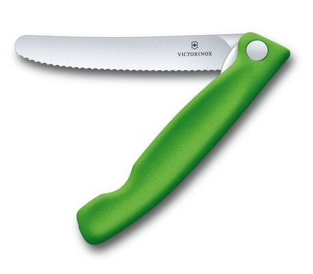 VICTORINOX 6.7836.F4B SWISS CLASSIC cuțit de închidere pentru roșii 11cm verde  - KNIFESTOCK
