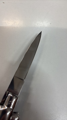 Böker Magnum Sicilian Needle vyskakovací nôž 8.2 cm OLIVE WOOD - KNIFESTOCK