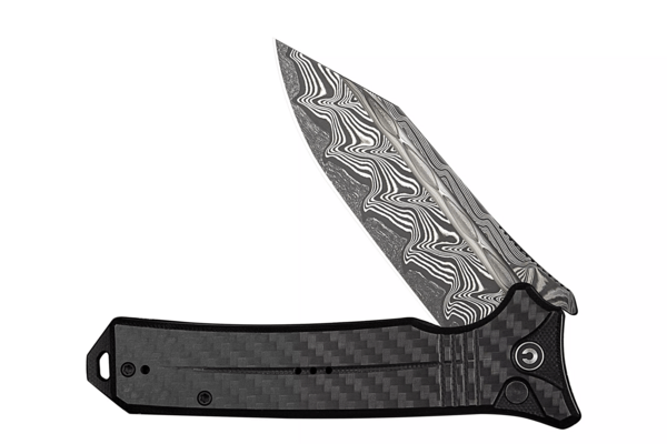 Civivi Neurohaptic CIVIVI Carbon Fiber Overlay On Black G10 HandleDamascus Blad - KNIFESTOCK