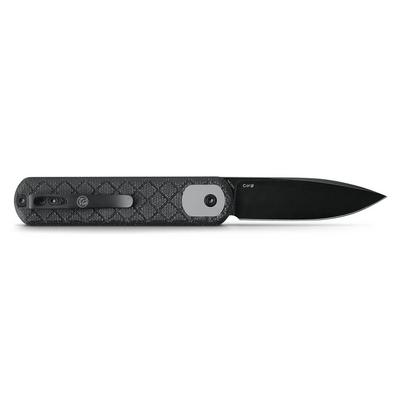 Vosteed Corgi 14C28N Black Stonewash Black Micarta-Frag CG3S05 - KNIFESTOCK