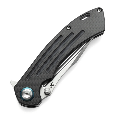 KANSEPT Pretatout Stonewashed CPM S35VN 0.137&#039;&#039;/3.5mm Carbon Fiber,G10 K1032A5 - KNIFESTOCK