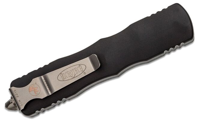 Microtech Dirac Delta D/E Stonewash Standard Full Serration 227-12 - KNIFESTOCK