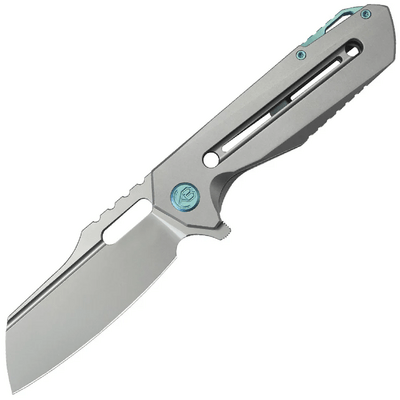 KUBEY Atlas Beadblasted M390 Blade Gray Titanium Framelock KB290E - KNIFESTOCK