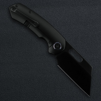 Kunwu Primo Satin DLC VANCRON TC4 Titanium PVD Black handle K710T-4B - KNIFESTOCK