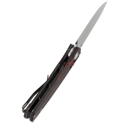 Tenable Knives Raven Stonewashed 14C28N, Piros és Fekete G-mascus T2109V3 - KNIFESTOCK