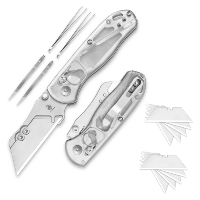 Kizer Drop Bear Utility Azo SK5 &amp; 5Cr15 Acrylic V3619JA5 - KNIFESTOCK
