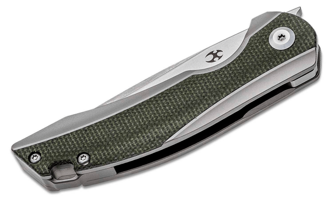 Kansept Mini Accipiter CPM-S35VN 6AL4V Titanium+ OD Green Micarta K2007A1 - KNIFESTOCK