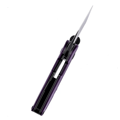 Kansept Dash 154CM Black Stonewashed Purple G10 handles T3045A4 - KNIFESTOCK